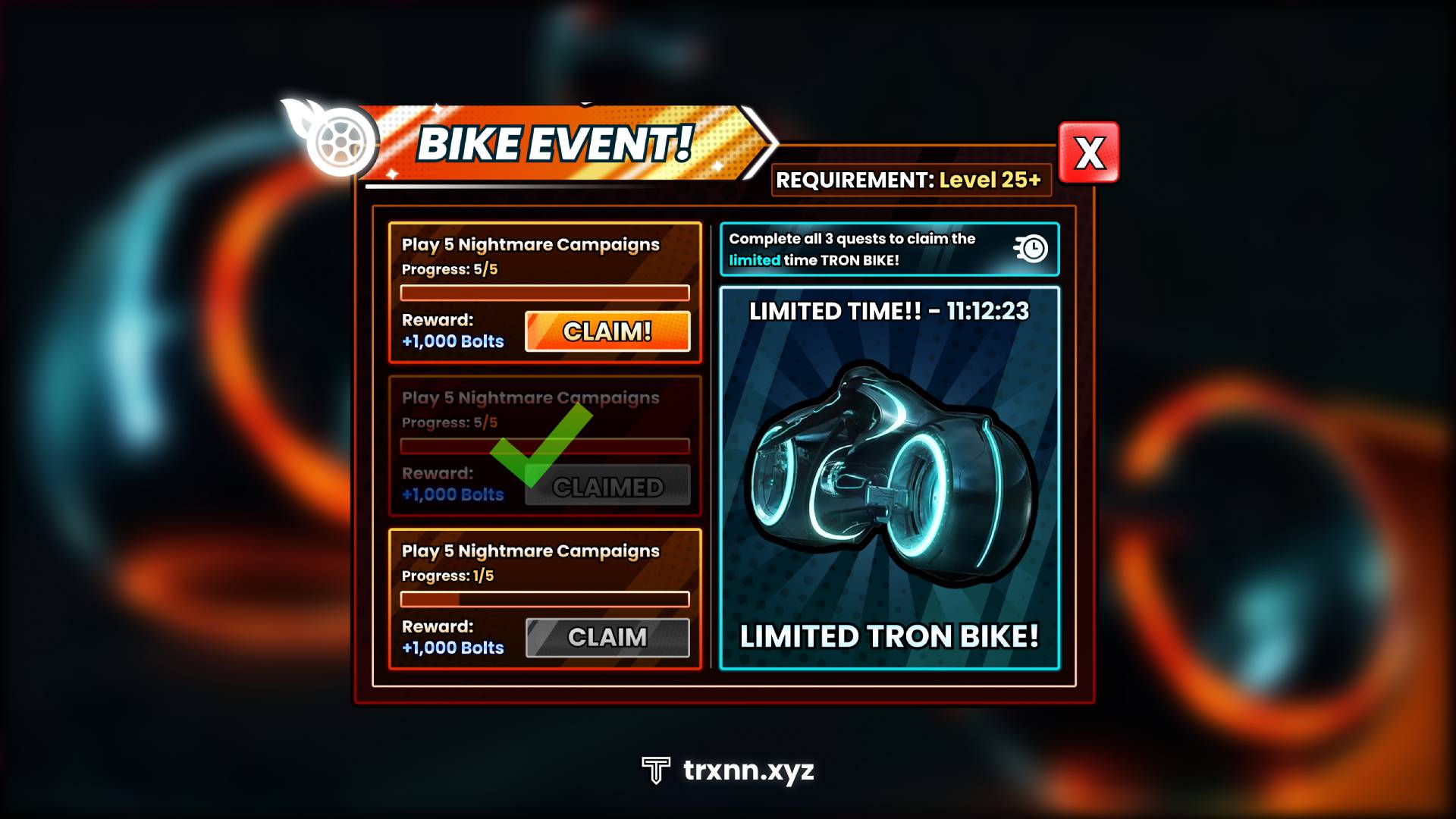 Bike Event UI